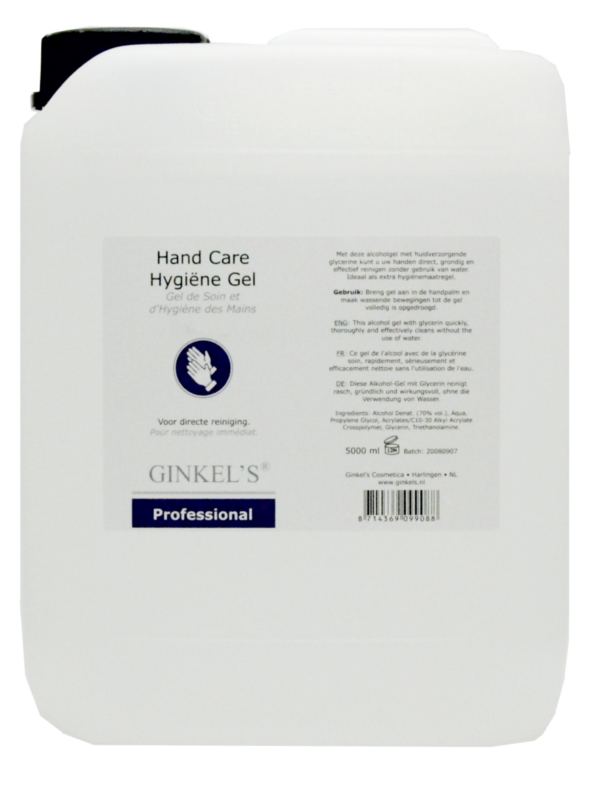 Ginkel’s Hand Care Hygiëne Gel – 5000 ml [Can]